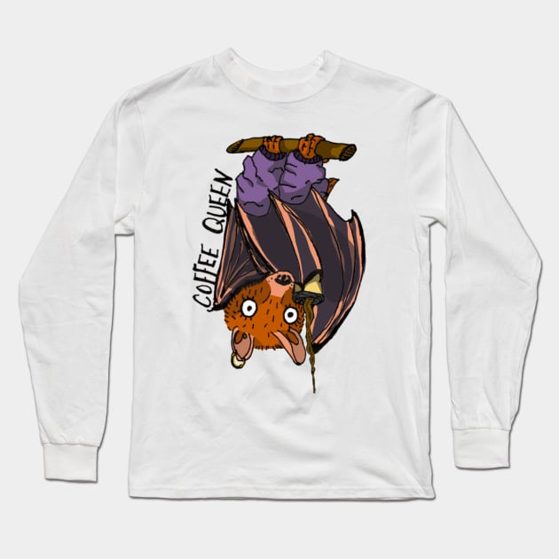 Coffee Queen Long Sleeve T-Shirt by Animal Surrealism